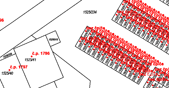 Sokolov 49745565 na parcele st. 1525/184 v KÚ Sokolov, Katastrální mapa
