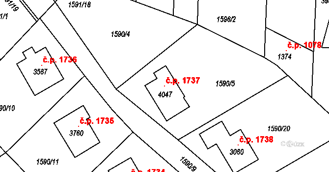 Náchod 1737 na parcele st. 4047 v KÚ Náchod, Katastrální mapa