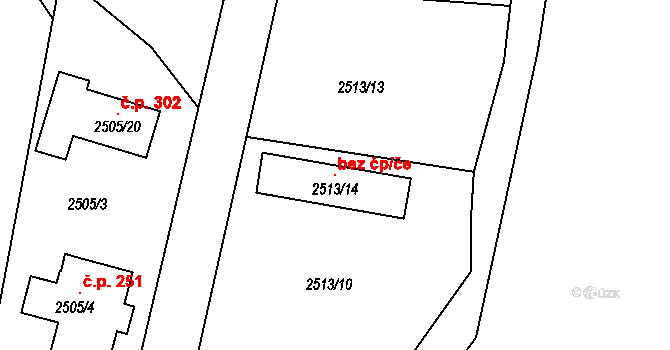 Prášily 106302566 na parcele st. 2513/14 v KÚ Hůrka u Železné Rudy, Katastrální mapa