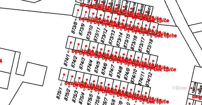 Nýřany 39628566 na parcele st. 874/5 v KÚ Nýřany, Katastrální mapa