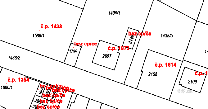 Hořice 39773566 na parcele st. 2607 v KÚ Hořice v Podkrkonoší, Katastrální mapa