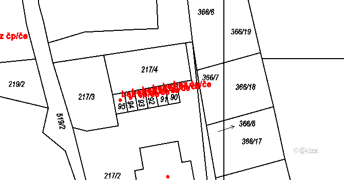 Mišovice 39970566 na parcele st. 90 v KÚ Pohoří u Mirovic, Katastrální mapa