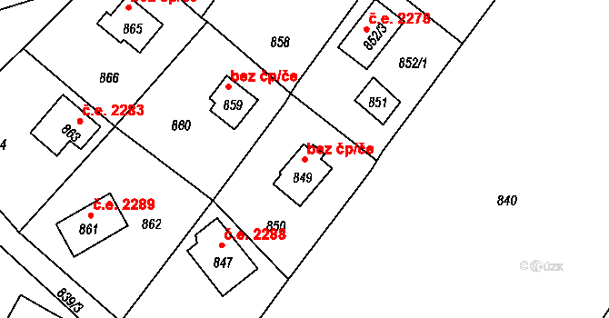 Těrlicko 41299566 na parcele st. 849 v KÚ Dolní Těrlicko, Katastrální mapa