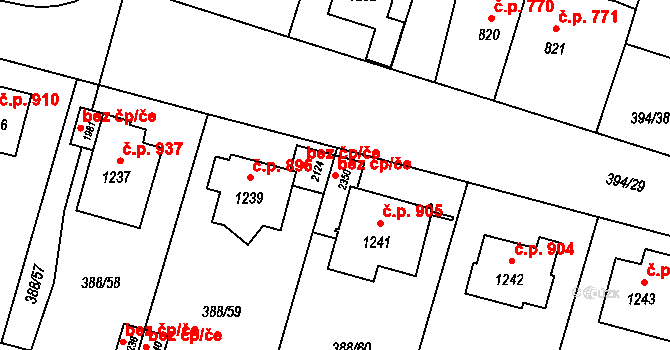 Opava 47682566 na parcele st. 2350 v KÚ Kateřinky u Opavy, Katastrální mapa