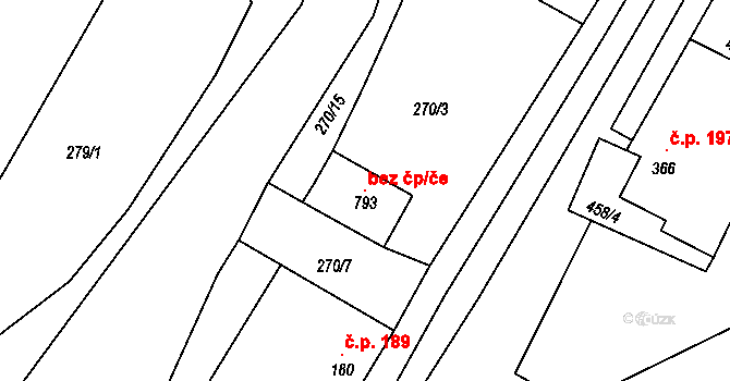 Osík 115417567 na parcele st. 793 v KÚ Osík, Katastrální mapa