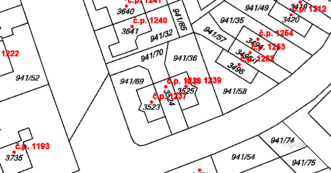 Sušice II 1238, Sušice na parcele st. 3524 v KÚ Sušice nad Otavou, Katastrální mapa