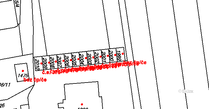 Lipník nad Bečvou I-Město 370, Lipník nad Bečvou na parcele st. 2001 v KÚ Lipník nad Bečvou, Katastrální mapa