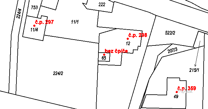 Doubravice nad Svitavou 39822567 na parcele st. 65 v KÚ Klemov, Katastrální mapa
