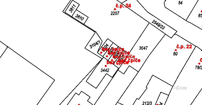 Hlinsko 41493567 na parcele st. 3504 v KÚ Hlinsko v Čechách, Katastrální mapa