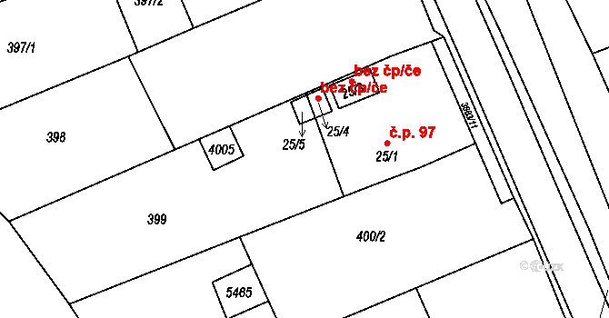 Kurdějov 42222567 na parcele st. 25/4 v KÚ Kurdějov, Katastrální mapa