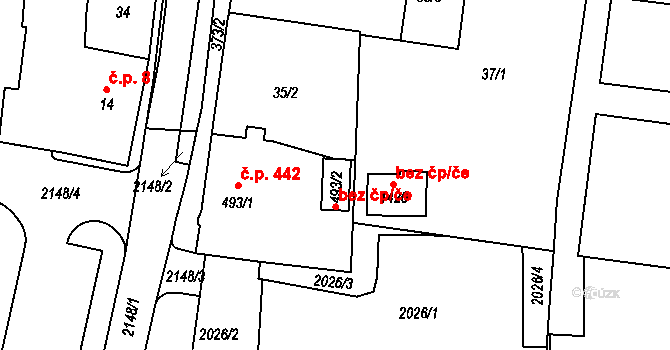 Unhošť 43582567 na parcele st. 493/2 v KÚ Unhošť, Katastrální mapa