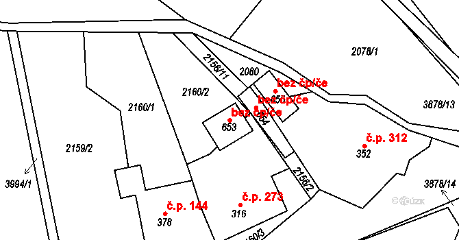 Libouchec 44722567 na parcele st. 653 v KÚ Libouchec, Katastrální mapa