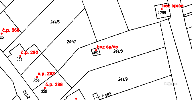 Jablonné nad Orlicí 45480567 na parcele st. 892 v KÚ Jablonné nad Orlicí, Katastrální mapa