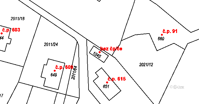 Rtyně v Podkrkonoší 49050567 na parcele st. 1045 v KÚ Rtyně v Podkrkonoší, Katastrální mapa