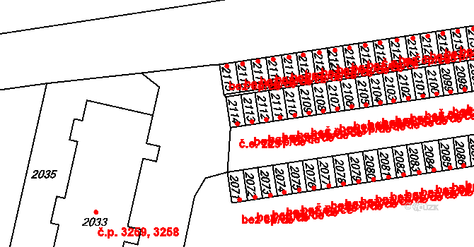 Kladno 229 na parcele st. 2114 v KÚ Kladno, Katastrální mapa