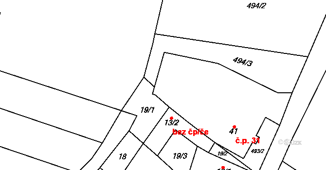 Olešínky 31, Zvole na parcele st. 41 v KÚ Olešínky, Katastrální mapa