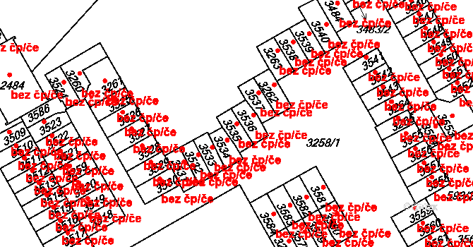 Třinec 40234568 na parcele st. 3535 v KÚ Lyžbice, Katastrální mapa