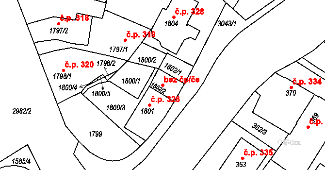 Rychnov nad Kněžnou 44267568 na parcele st. 1802/2 v KÚ Rychnov nad Kněžnou, Katastrální mapa