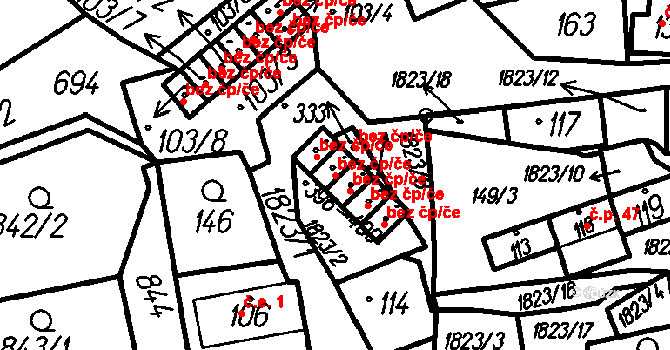 Oloví 48277568 na parcele st. 397 v KÚ Oloví, Katastrální mapa