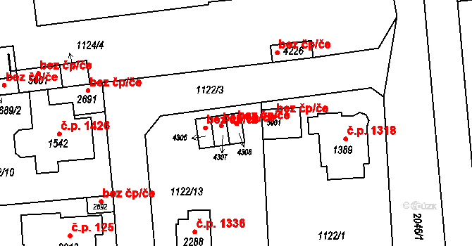 Šumperk 48503568 na parcele st. 4308 v KÚ Šumperk, Katastrální mapa