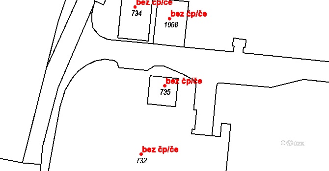 Jevany 99916568 na parcele st. 735 v KÚ Jevany, Katastrální mapa