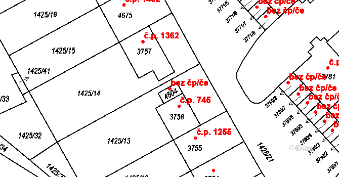 Šumperk 47956569 na parcele st. 4504 v KÚ Šumperk, Katastrální mapa