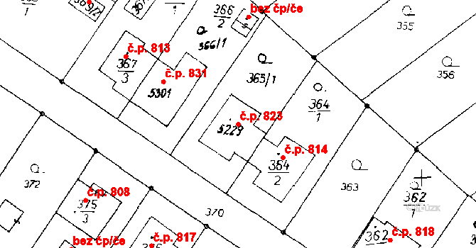 Poděbrady II 823, Poděbrady na parcele st. 5229 v KÚ Poděbrady, Katastrální mapa