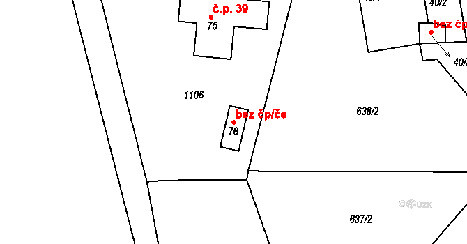 Protivín 115720570 na parcele st. 76 v KÚ Chvaletice u Protivína, Katastrální mapa