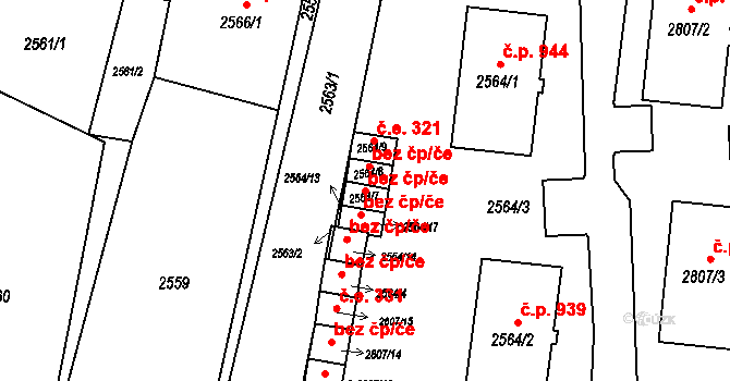 Orlová 38226570 na parcele st. 2564/7 v KÚ Poruba u Orlové, Katastrální mapa
