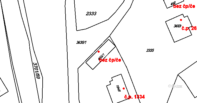 Rožnov pod Radhoštěm 39563570 na parcele st. 455/1 v KÚ Rožnov pod Radhoštěm, Katastrální mapa
