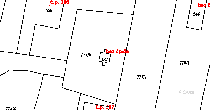 Bernartice 39939570 na parcele st. 437 v KÚ Bernartice u Milevska, Katastrální mapa