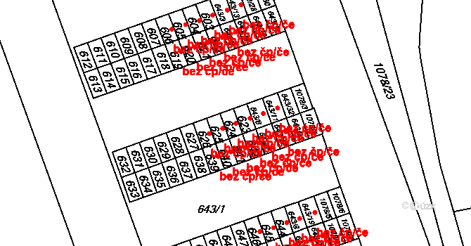 České Budějovice 46899570 na parcele st. 624 v KÚ České Budějovice 4, Katastrální mapa