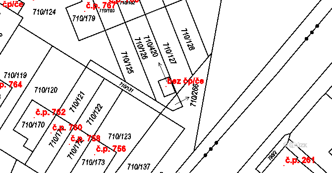 Boršov nad Vltavou 119107571 na parcele st. 710/420 v KÚ Boršov nad Vltavou, Katastrální mapa