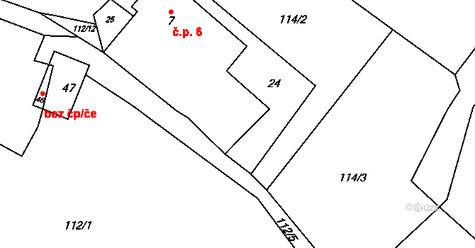 Maršov 6, Studená na parcele st. 7 v KÚ Maršov u Heřmanče, Katastrální mapa