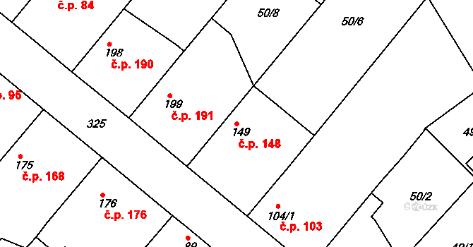 Litol 148, Lysá nad Labem na parcele st. 149 v KÚ Litol, Katastrální mapa