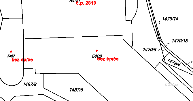 Šumperk 41225571 na parcele st. 5403 v KÚ Šumperk, Katastrální mapa