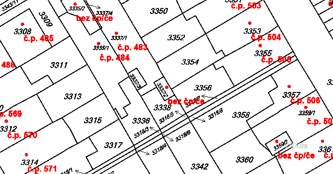 Jirkov 42941571 na parcele st. 3337/2 v KÚ Jirkov, Katastrální mapa