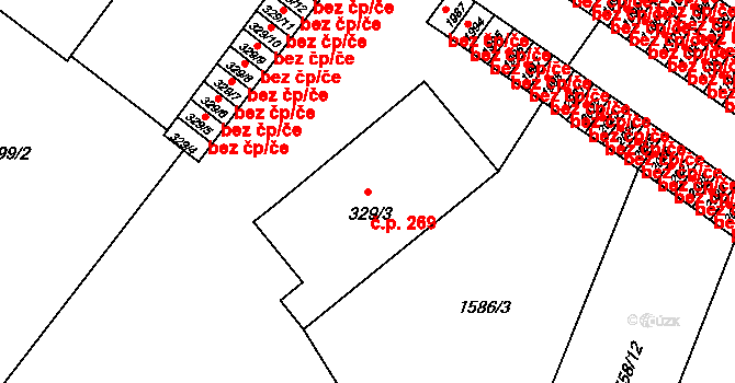 Kateřinky 269, Opava na parcele st. 329/3 v KÚ Kateřinky u Opavy, Katastrální mapa