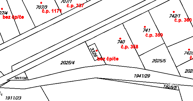 Sušice 45160571 na parcele st. 3326 v KÚ Sušice nad Otavou, Katastrální mapa