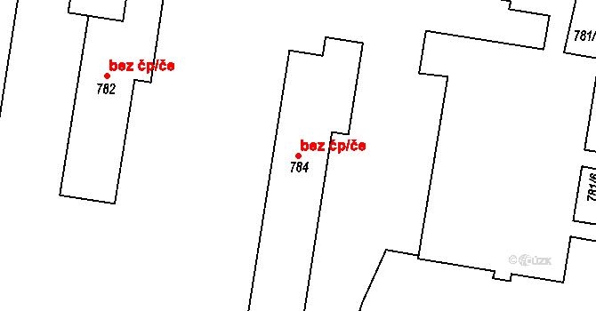 Děčín 47240571 na parcele st. 784 v KÚ Boletice nad Labem, Katastrální mapa