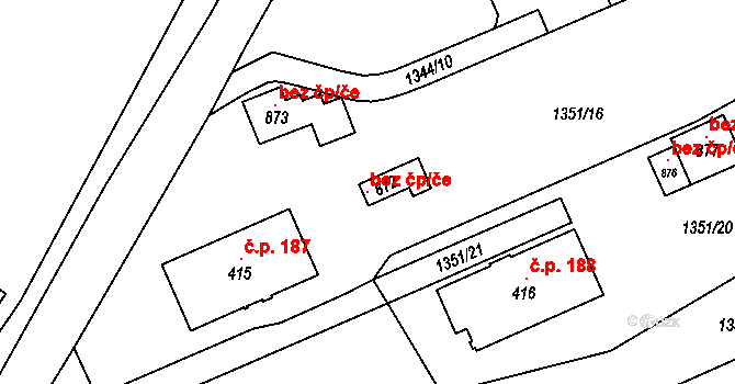 Klášterec nad Orlicí 102854572 na parcele st. 872 v KÚ Klášterec nad Orlicí, Katastrální mapa