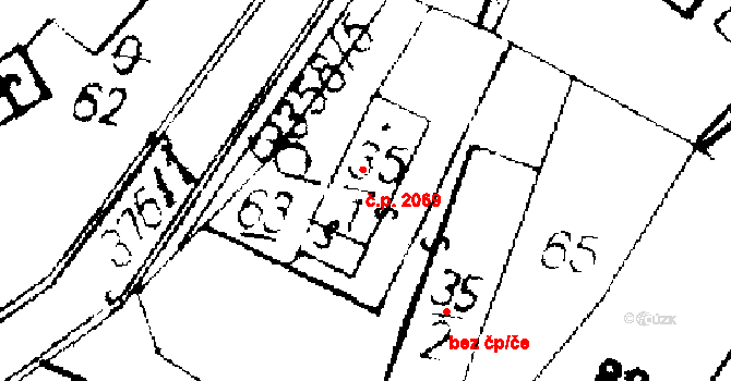 Podlusky 2069, Roudnice nad Labem na parcele st. 35/1 v KÚ Podlusky, Katastrální mapa