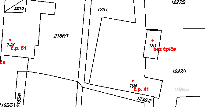 Smilovice 41, Žimutice na parcele st. 104 v KÚ Smilovice u Týna nad Vltavou, Katastrální mapa