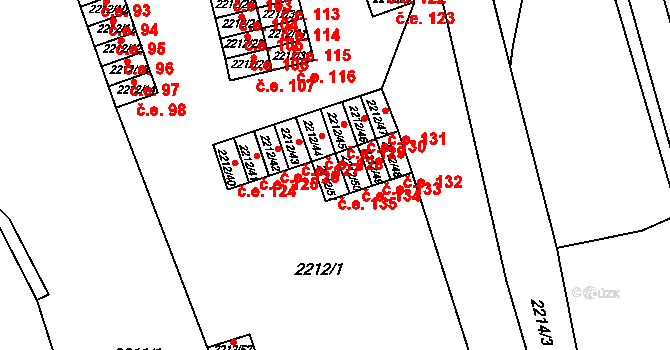 Klášterec nad Ohří 135 na parcele st. 2212/51 v KÚ Klášterec nad Ohří, Katastrální mapa