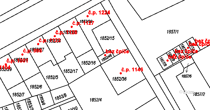 Holešov 41948572 na parcele st. 1852/48 v KÚ Holešov, Katastrální mapa