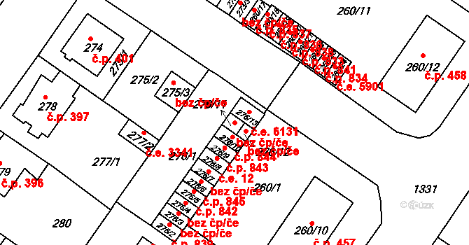 Ústí nad Labem 44737572 na parcele st. 276/11 v KÚ Bukov, Katastrální mapa