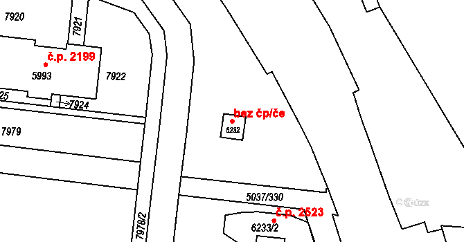 Brno 45605572 na parcele st. 6232 v KÚ Líšeň, Katastrální mapa