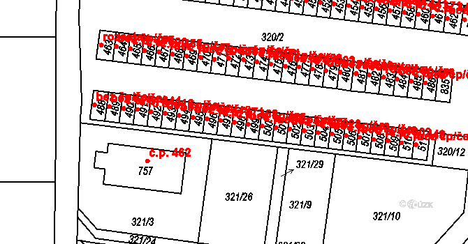 Maršov 468, Krupka na parcele st. 498 v KÚ Maršov u Krupky, Katastrální mapa