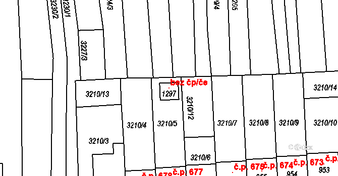 Polešovice 107578573 na parcele st. 1297 v KÚ Polešovice, Katastrální mapa