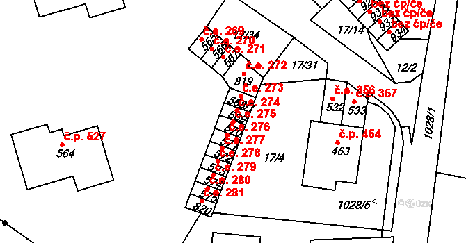 Bohosudov 275, Krupka na parcele st. 570 v KÚ Bohosudov, Katastrální mapa